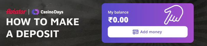 How to make a deposit at Casino Days Aviator - Step-by-step instruction