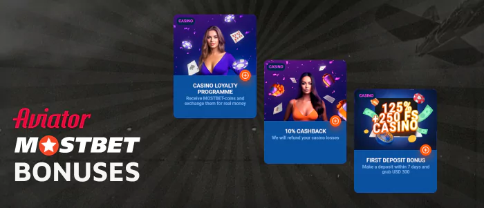 List of bonuses for Mostbet Aviator Players
